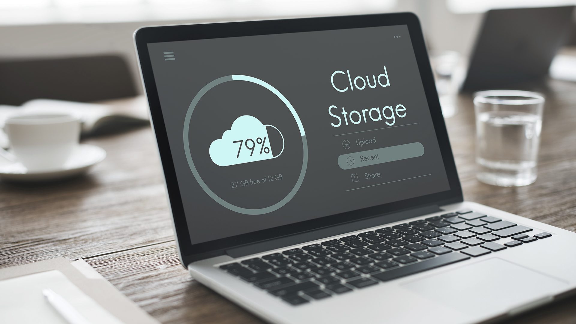 Cloud Storage på en computer.