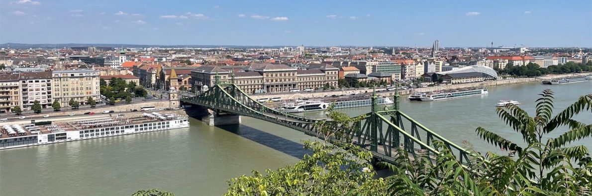 Udsigt over Donau i Budapest.
